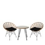 Βρες το Σετ Τραπεζαρία Κήπου ArteLibre EUSEBIO Φυσικό/Μαύρο Μέταλλο/Rattan Με 2 Καρέκλες 14990350 σε μοναδική τιμή στο clickforshop.gr
