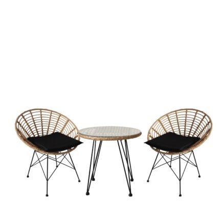 Βρες το Σετ Τραπεζαρία Κήπου ArteLibre EUSEBIO Φυσικό/Μαύρο Μέταλλο/Rattan Με 2 Καρέκλες 14990350 σε μοναδική τιμή στο clickforshop.gr