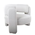Πολυθρόνα ArteLibre ADRASTEA Λευκό Ύφασμα 94x88x73cm - Image 2
