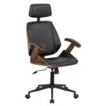 Βρες το Καρέκλα Γραφείου Διευθυντή ArteLibre MILIUS Μαύρο/Καφέ Ξύλο/PU/Αλουμίνιο 53x56x73-83cm σε μοναδική τιμή στο clickforshop.gr