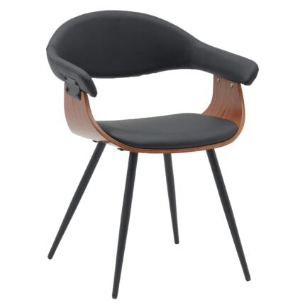 Βρες το Καρέκλα Επισκέπτη ArteLibre DEVRA Μαύρο/Καφέ Ξύλο/PU/Μέταλλο 55.5x53.5x77cm σε μοναδική τιμή στο clickforshop.gr