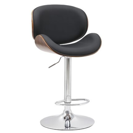 Βρες το Σκαμπό Bar ArteLibre BEATRICE Μαύρο/Καφέ Ξύλο/PU/Αλουμίνιο 50x52.5x94.5-116cm σε μοναδική τιμή στο clickforshop.gr