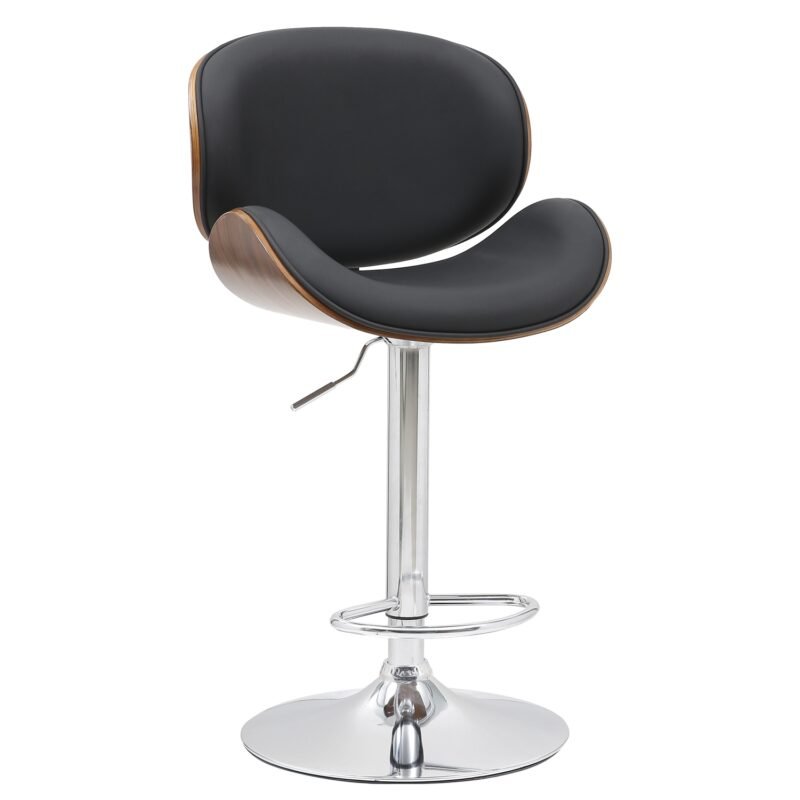 Βρες το Σκαμπό Bar ArteLibre BEATRICE Μαύρο/Καφέ Ξύλο/PU/Αλουμίνιο 50x52.5x94.5-116cm σε μοναδική τιμή στο clickforshop.gr