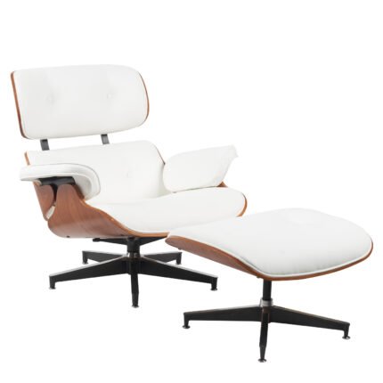 Βρες το Πολυθρόνα Relax ArteLibre MIREN Με Υποπόδιο Λευκό/Καφέ Ξύλο/PU 82x92x78cm σε μοναδική τιμή στο clickforshop.gr