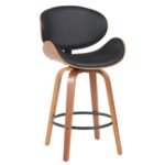 Βρες το Σκαμπό Bar ArteLibre LYRIAN Μαύρο/Καφέ Ξύλο/PU 52x55x107cm σε μοναδική τιμή στο clickforshop.gr