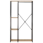 Κρεμάστρα Δαπέδου ArteLibre BINARY Δρυς/Μαύρο Μοριοσανίδα/Μέταλλο 90x40x167cm - Image 2