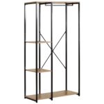 Βρες το Κρεμάστρα Δαπέδου ArteLibre BINARY Δρυς/Μαύρο Μοριοσανίδα/Μέταλλο 90x40x167cm σε μοναδική τιμή στο clickforshop.gr