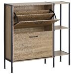 Βρες το Παπουτσοθήκη ArteLibre ALDERWYN Με Πλαϊνό Ράφι Δρυς/Μαύρο Μοριοσανίδα/Μέταλλο 88x24x87cm σε μοναδική τιμή στο clickforshop.gr