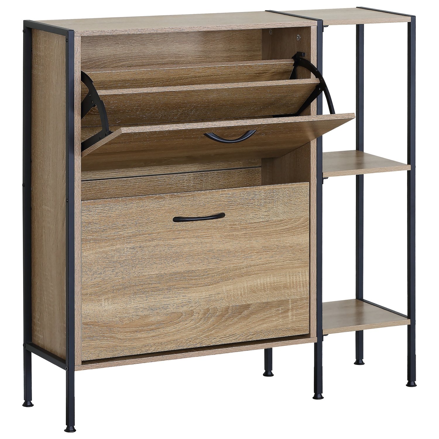 Παπουτσοθήκη ArteLibre ALDERWYN Με Πλαϊνό Ράφι Δρυς/Μαύρο Μοριοσανίδα/Μέταλλο 88x24x87cm Βρες το Παπουτσοθήκη ArteLibre ALDERWYN Με Πλαϊνό Ράφι Δρυς/Μαύρο Μοριοσανίδα/Μέταλλο 88x24x87cm σε μοναδική τιμή στο clickforshop.gr