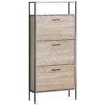 Βρες το Παπουτσοθήκη ArteLibre ALDERWYN Δρυς/Μαύρο Μοριοσανίδα/Μέταλλο 63x24x141cm σε μοναδική τιμή στο clickforshop.gr