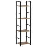 Βρες το Ραφιέρα ArteLibre DARROW Με 4 Ράφια Δρυς/Μαύρο Μοριοσανίδα/Μέταλλο 29.1x23.5x112cm σε μοναδική τιμή στο clickforshop.gr