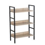 Ραφιέρα ArteLibre MARWOOD Δρυς/Μαύρο Μοριοσανίδα/Μέταλλο 60x27.6x93cm - Image 2