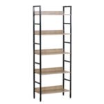 Ραφιέρα ArteLibre MARWOOD Δρυς/Μαύρο Μοριοσανίδα/Μέταλλο 60x27.6x160cm - Image 2