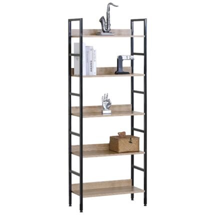 Βρες το Ραφιέρα ArteLibre MARWOOD Δρυς/Μαύρο Μοριοσανίδα/Μέταλλο 60x27.6x160cm σε μοναδική τιμή στο clickforshop.gr