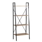 Ραφιέρα ArteLibre NORWYN Δρυς/Μαύρο Μοριοσανίδα/Μέταλλο 60x32.5x148cm - Image 2