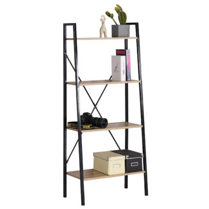 Βρες το Ραφιέρα ArteLibre NORWYN Δρυς/Μαύρο Μοριοσανίδα/Μέταλλο 60x32.5x148cm σε μοναδική τιμή στο clickforshop.gr