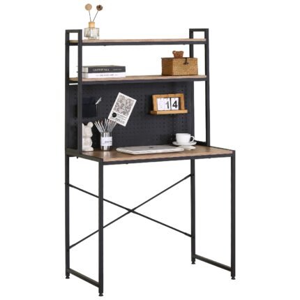 Βρες το Γραφείο ArteLibre OSWELL Με Ράφια Μαύρο/Δρυς Μέταλλο/Μοριοσανίδα 84x50x148.5cm σε μοναδική τιμή στο clickforshop.gr