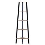 Βιβλιοθήκη ArteLibre PENDRYN Δρυς/Μαύρο Μοριοσανίδα/Μέταλλο 53.4x37.8x160.3cm - Image 2