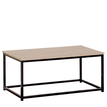 Βρες το Τραπεζάκι Σαλονιού ArteLibre QUENLEY Δρυς/Μαύρο Μοριοσανίδα/Μέταλλο 90x48x40cm σε μοναδική τιμή στο clickforshop.gr