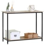 Βρες το Κονσόλα ArteLibre QUENLEY Δρυς/Μαύρο Μοριοσανίδα/Μέταλλο 106x35x81cm σε μοναδική τιμή στο clickforshop.gr