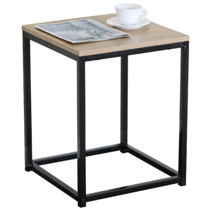 Βρες το Βοηθητικό Τραπεζάκι ArteLibre QUENLEY Δρυς/Μαύρο Μοριοσανίδα/Μέταλλο 40x40x50.1cm σε μοναδική τιμή στο clickforshop.gr