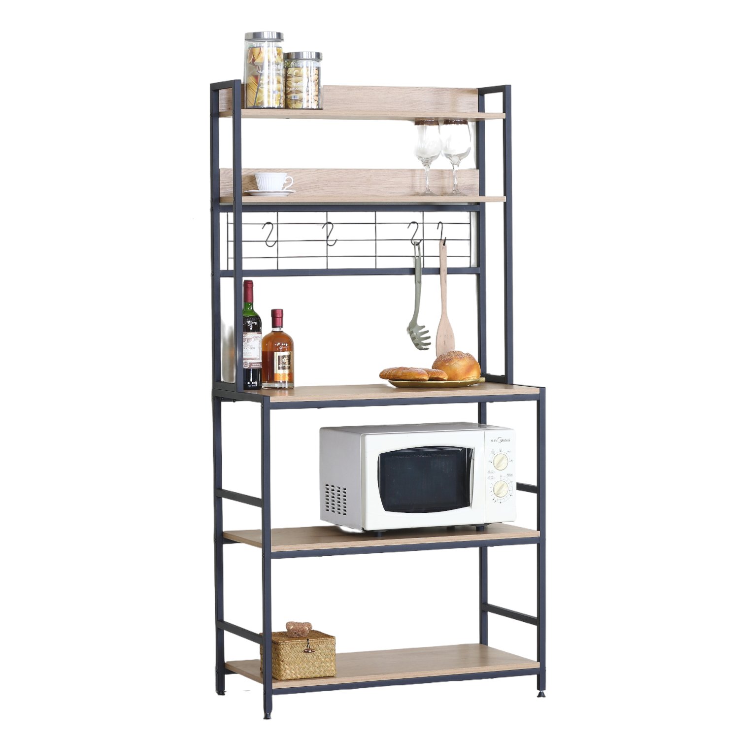 Ραφιέρα Κουζίνας ArteLibre INVERMERE Δρυς/Μαύρο Μοριοσανίδα/Μέταλλο 80x40x170cm Βρες το Ραφιέρα Κουζίνας ArteLibre INVERMERE Δρυς/Μαύρο Μοριοσανίδα/Μέταλλο 80x40x170cm σε μοναδική τιμή στο clickforshop.gr