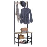 Βρες το Έπιπλο Εισόδου ArteLibre LANGWOOD Δρυς/Μαύρο Μοριοσανίδα/Μέταλλο 60x40x175cm σε μοναδική τιμή στο clickforshop.gr