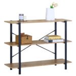 Βρες το Βιβλιοθήκη ArteLibre RAVENSBY Φυσικό/Μαύρο Μοριοσανίδα/Μέταλλο 106x35x80cm σε μοναδική τιμή στο clickforshop.gr