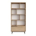 Βρες το Βιβλιοθήκη ArteLibre MELLS Φυσικό Μοριοσανίδα/Μέταλλο 29.5x83.9x175.6cm σε μοναδική τιμή στο clickforshop.gr