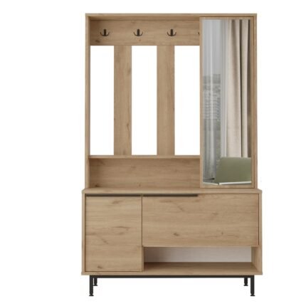 Βρες το Έπιπλο Εισόδου ArteLibre LAXFIELD Φυσικό Μοριοσανίδα/Μέταλλο 112.2x35.5x178.2cm σε μοναδική τιμή στο clickforshop.gr