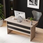 Βρες το Γραφείο ArteLibre EASTCOTE Οξιά/Μαύρο Μοριοσανίδα 140x60x73.8cm σε μοναδική τιμή στο clickforshop.gr