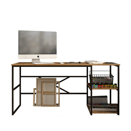 Βρες το Γραφείο ArteLibre GALLOWAY Πεύκο/Μαύρο Μοριοσανίδα/Μέταλλο 160x60x75cm σε μοναδική τιμή στο clickforshop.gr