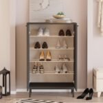 Παπουτσοθήκη ArteLibre BUTE Ανθρακί Μοριοσανίδα/Μελαμίνη 105.6x35.5x72cm - Image 2