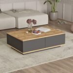 Βρες το Τραπεζάκι Σαλονιού ArteLibre CLACK Πεύκο/Ανθρακί Μοριοσανίδα/Μελαμίνη 90x60x28.6cm σε μοναδική τιμή στο clickforshop.gr