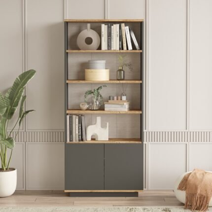 Βρες το Βιβλιοθήκη ArteLibre CLACK Πεύκο/Ανθρακί Μοριοσανίδα/Μελαμίνη 75.1x26.8x168.3cm σε μοναδική τιμή στο clickforshop.gr