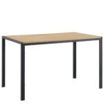 Βρες το Τραπέζι Τραπεζαρίας ArteLibre CRESTMERE Sonoma/Μαύρο Μέταλλο/Μοριοσανίδα 120x70x75cm σε μοναδική τιμή στο clickforshop.gr