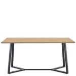Τραπέζι Τραπεζαρίας ArteLibre DUNSMERE Sonoma/Μαύρο Μέταλλο/Μοριοσανίδα 160x90x75cm - Image 2