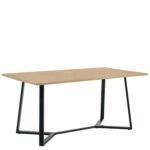 Βρες το Τραπέζι Τραπεζαρίας ArteLibre DUNSMERE Sonoma/Μαύρο Μέταλλο/Μοριοσανίδα 160x90x75cm σε μοναδική τιμή στο clickforshop.gr