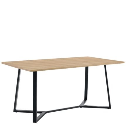 Βρες το Τραπέζι Τραπεζαρίας ArteLibre DUNSMERE Sonoma/Μαύρο Μέταλλο/Μοριοσανίδα 160x90x75cm σε μοναδική τιμή στο clickforshop.gr