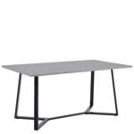 Βρες το Τραπέζι Τραπεζαρίας ArteLibre DUNSMERE Γκρι Μάρμαρο/Μαύρο Μέταλλο/Μοριοσανίδα 160x90x75cm σε μοναδική τιμή στο clickforshop.gr