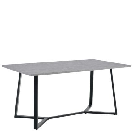 Βρες το Τραπέζι Τραπεζαρίας ArteLibre DUNSMERE Γκρι Μάρμαρο/Μαύρο Μέταλλο/Μοριοσανίδα 160x90x75cm σε μοναδική τιμή στο clickforshop.gr
