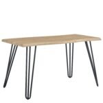 Βρες το Τραπέζι Τραπεζαρίας ArteLibre BRANWELL Sonoma/Μαύρο Μέταλλο/Μοριοσανίδα 140x70x77.5cm σε μοναδική τιμή στο clickforshop.gr