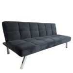 Καναπές Κρεβάτι ArteLibre ELVORE Μαύρο Ύφασμα/Ξύλο 190x83x74cm - Image 2