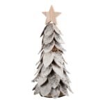 Διακοσμητικό Αντικείμενο Χριστουγεννιάτικο Δέντρο 'Cone' Ξύλο Εκρού 38x20cm - Image 2