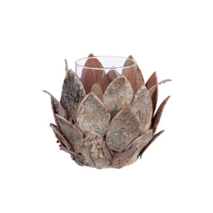 Βρες το Φανάρι Καταιγίδας Tenon "Cone" Ξύλο Ecru PU 4 H. 15 cm D. 18 cm σε μοναδική τιμή στο clickforshop.gr