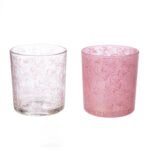 Βρες το Φανάρι Καταιγίδας Cylindrical "Rose" Λουλουδάτο Pattern Γυάλινο Clear Rose PU 18 Pcs. Assorted H. cm D. 7 cm σε μοναδική τιμή στο clickforshop.gr