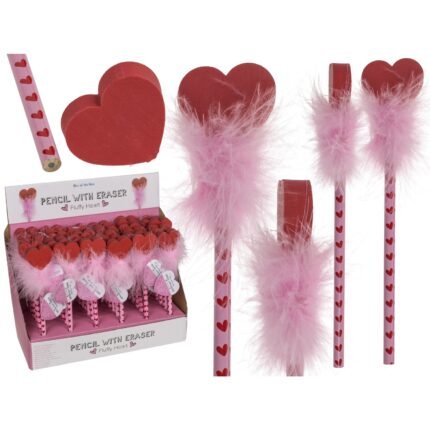 Βρες το Μολύβι Καρδιές Με Γόμα Καρδιά Ροζ/Κόκκινο 18.5cm σε μοναδική τιμή στο clickforshop.gr