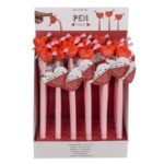 Στυλό Καρδιά Ευλύγιστο Ροζ/Κόκκινο 23cm Σε 3 Σχέδια - Image 2