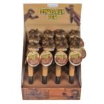 Στυλό Δεινόσαυρος Μποξέρ Με Μηχανισμό Καφέ Πλαστικό 19cm Σε 2 Σχέδια - Image 2