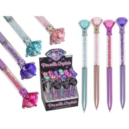 Βρες το Στυλό Με Κρύσταλλα 16cm Σε 4 Χρώματα σε μοναδική τιμή στο clickforshop.gr